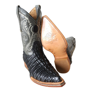 Botas vaqueras JR niño imitación cocodrilo negro El General