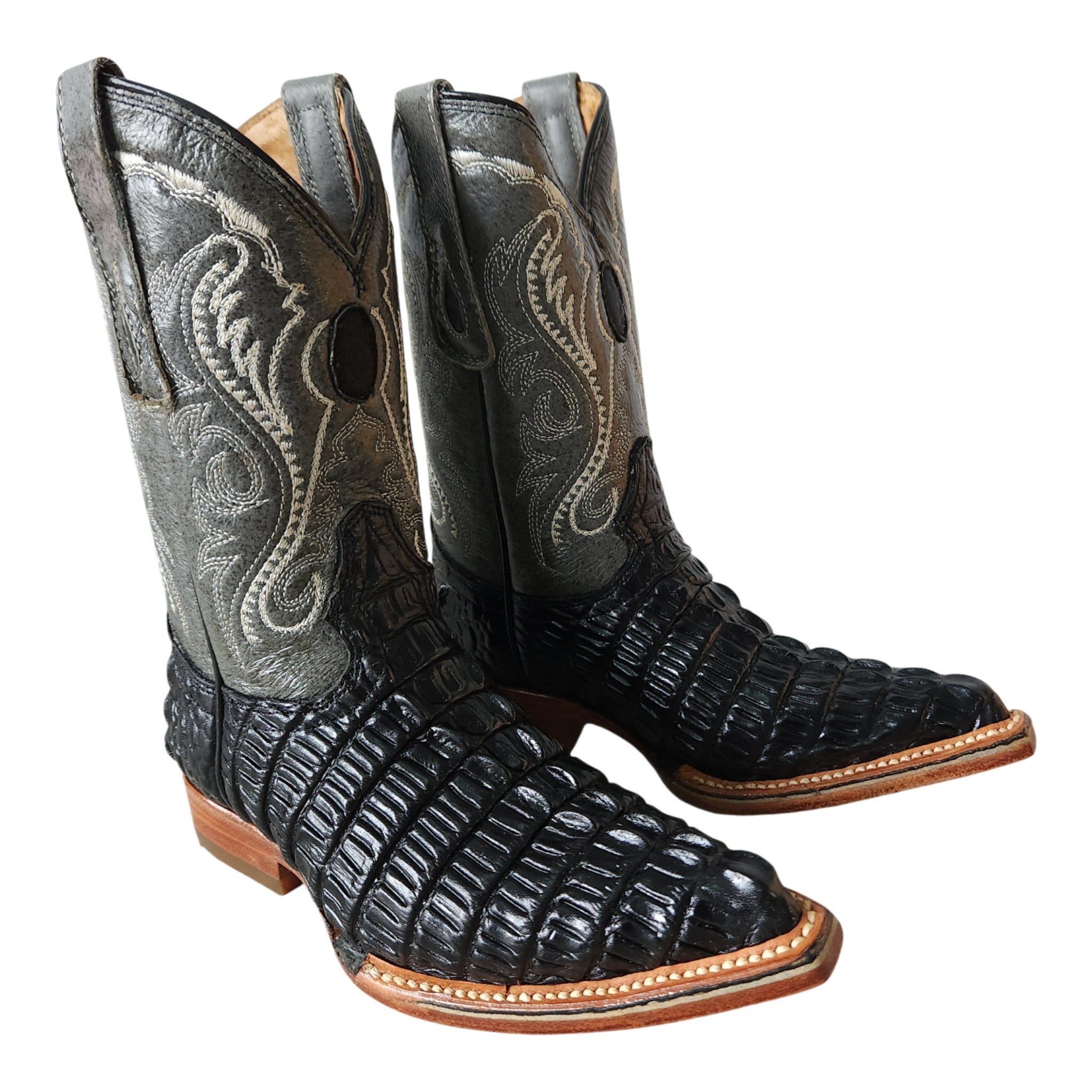 Botas Juárez Negro JR niño con suela cuero original