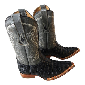 Vista lateral botas vaqueras niño Juárez Negro