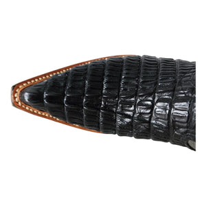 Punta juarez botas niño negro cocodrilo
