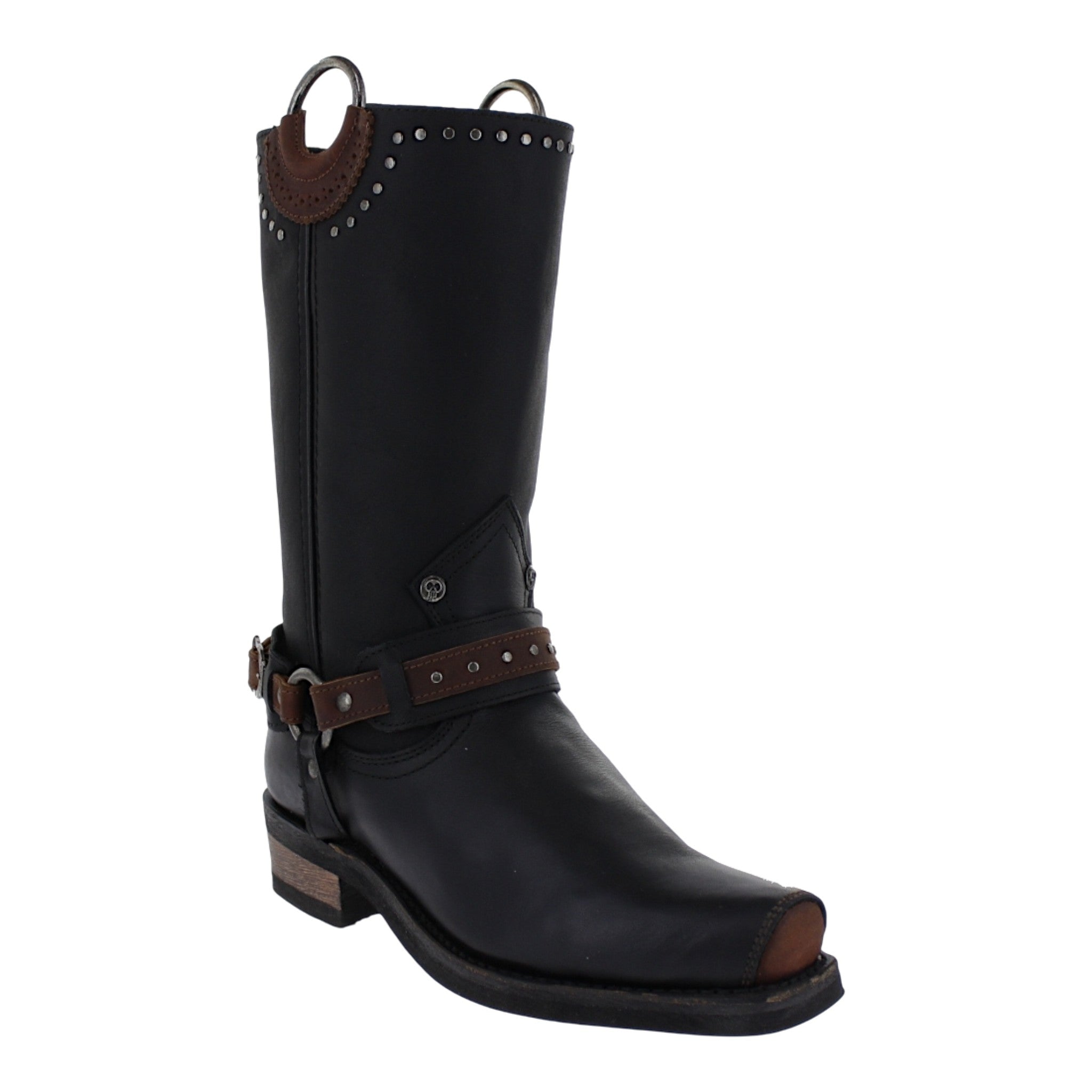 Botas Liberty biker detalle de correa y herraje metálico estilo chopper