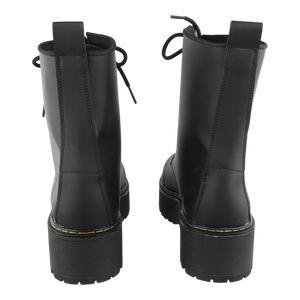 Detalle acabado negro tipo piel botas dark