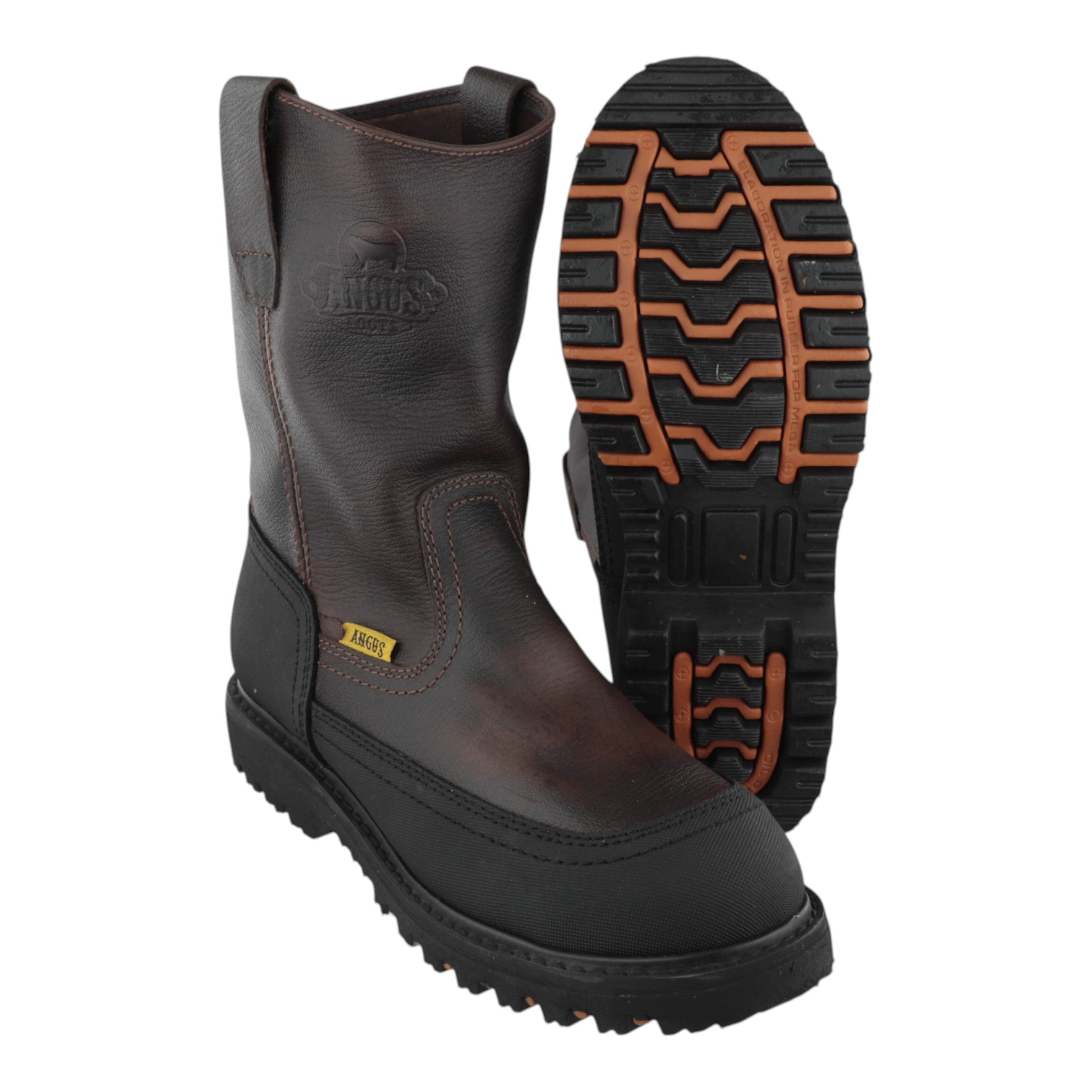 Botas Angus Boots Piel Con Kevlar Protección Sin Casco Suela Tractor