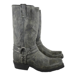 Vista lateral de Botas Biker Motociclista Paso Negro Suela Llanta