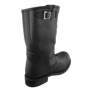 Vista trasera botas motociclista Caborca de piel negra