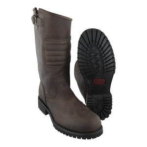 Refuerzos en el empeine botas de moto piel genuina suela tractor