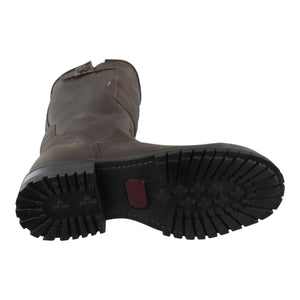 Vista inferior suela de hule tractor botas biker Caborca