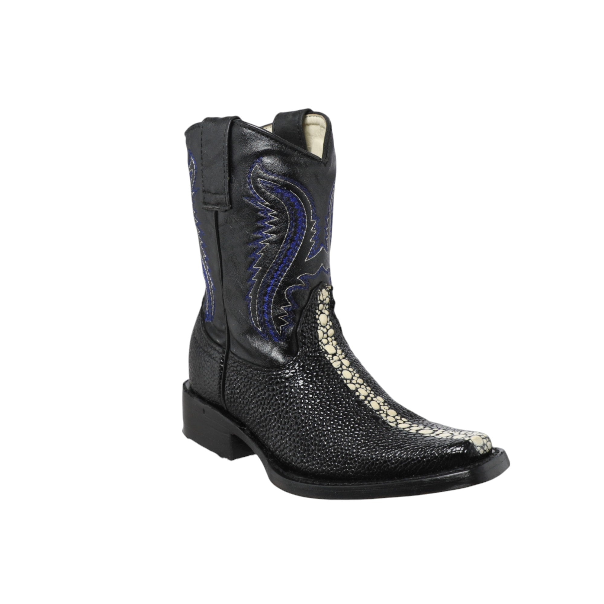 Botas Vaqueras JR Imitación Mantarraya Versache Negro