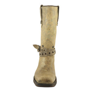 Botas chopper Liberty 306 trompa de puerco piel vaqueta color arena