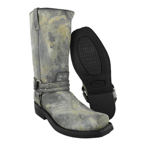 Botas Biker Motociclista Caborca Paso Negro estilo Chopper en uso