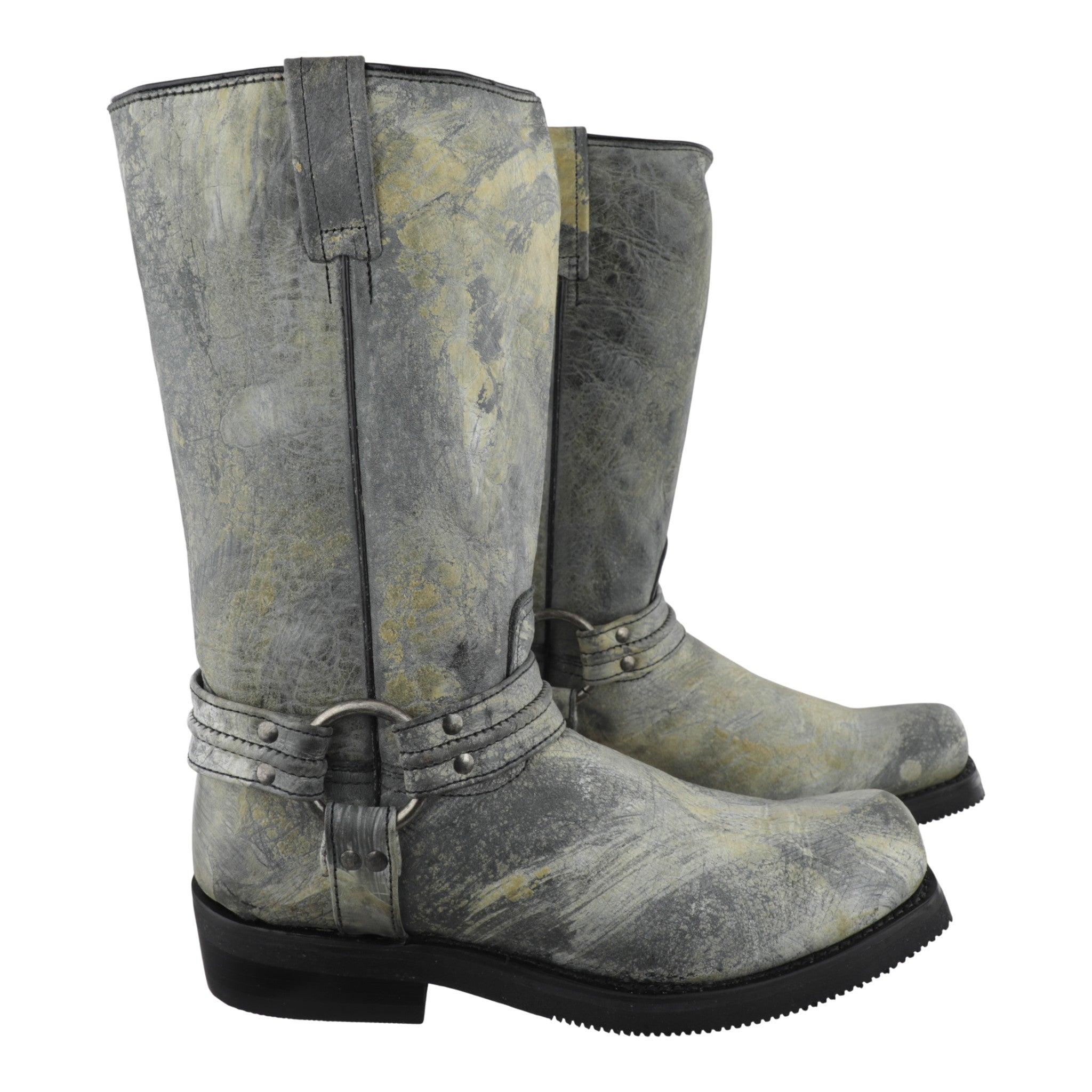 Vista lateral de Botas Biker Motociclista Caborca Paso Negro