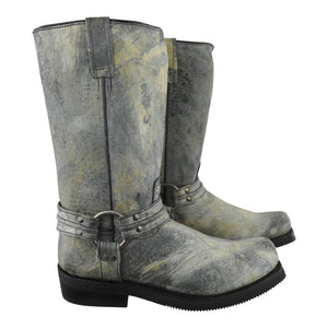 Vista lateral de Botas Biker Motociclista Caborca Paso Negro