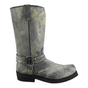 Detalle del arnés metálico en Botas Biker Motociclista Chopper