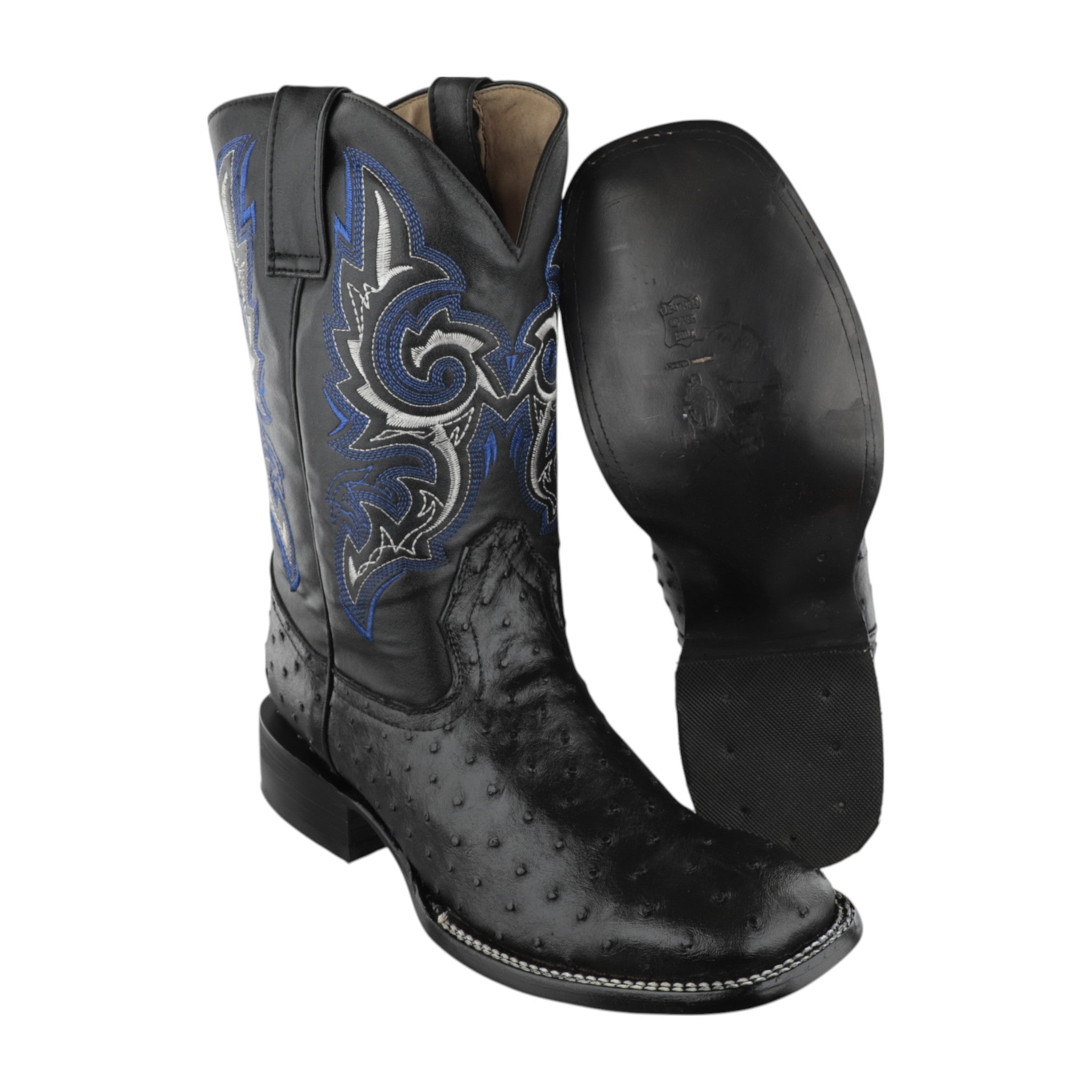 Botas Vaqueras Hombre Imitación Avestruz Bulldog