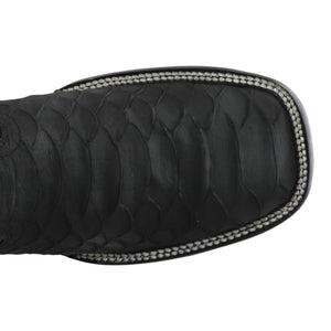 Punta bulldog en botas western imitación pitón