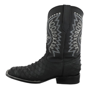 Botas vaqueras estilo rodeo imitación pitón para caballero