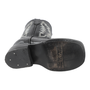 Toma de la suela Bulldog en botas western para niño color negro