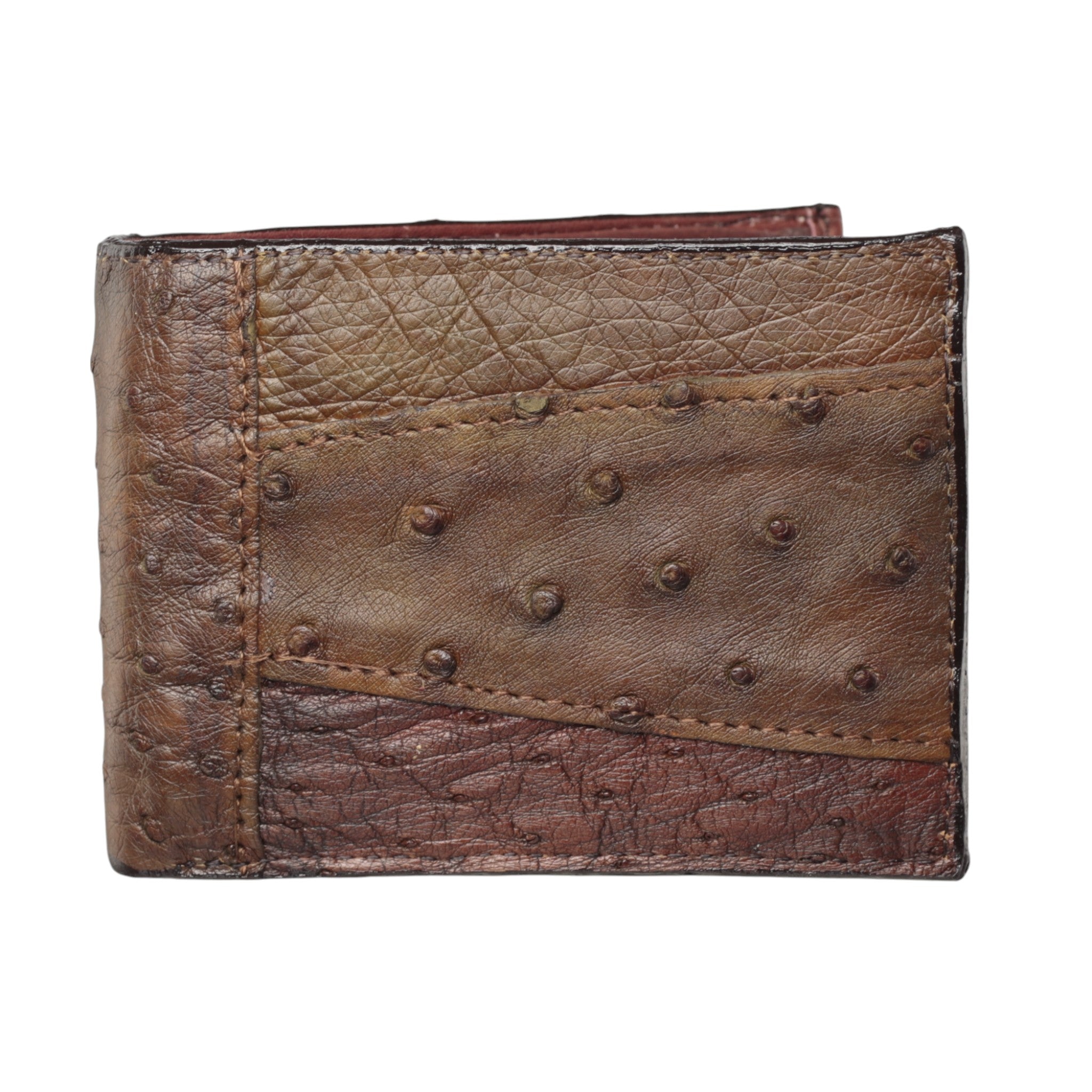 Cartera Billetera Vaquera Piel Avestruz Genuina