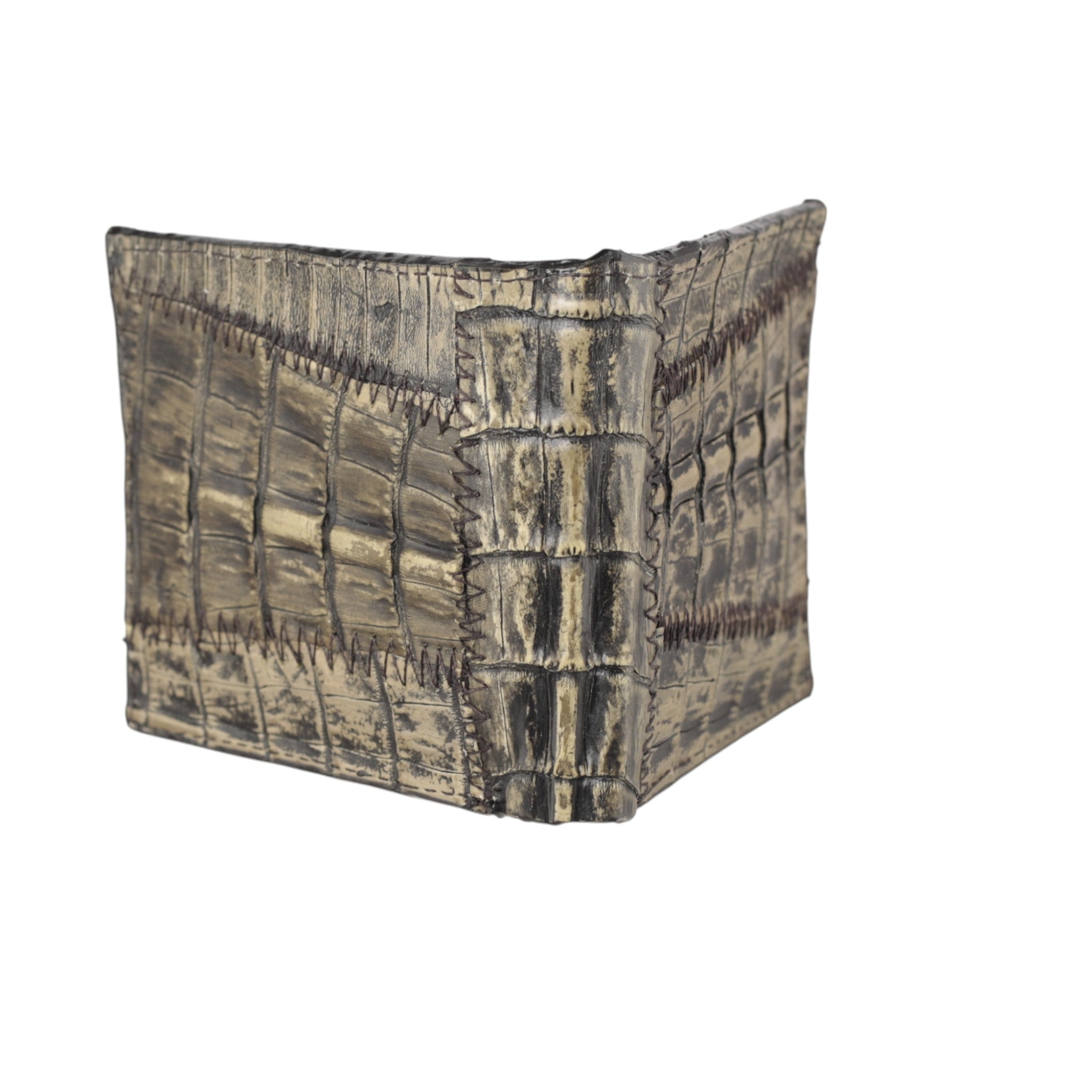 Cartera Billetera Vaquera Piel Original Cocodrilo Genuina