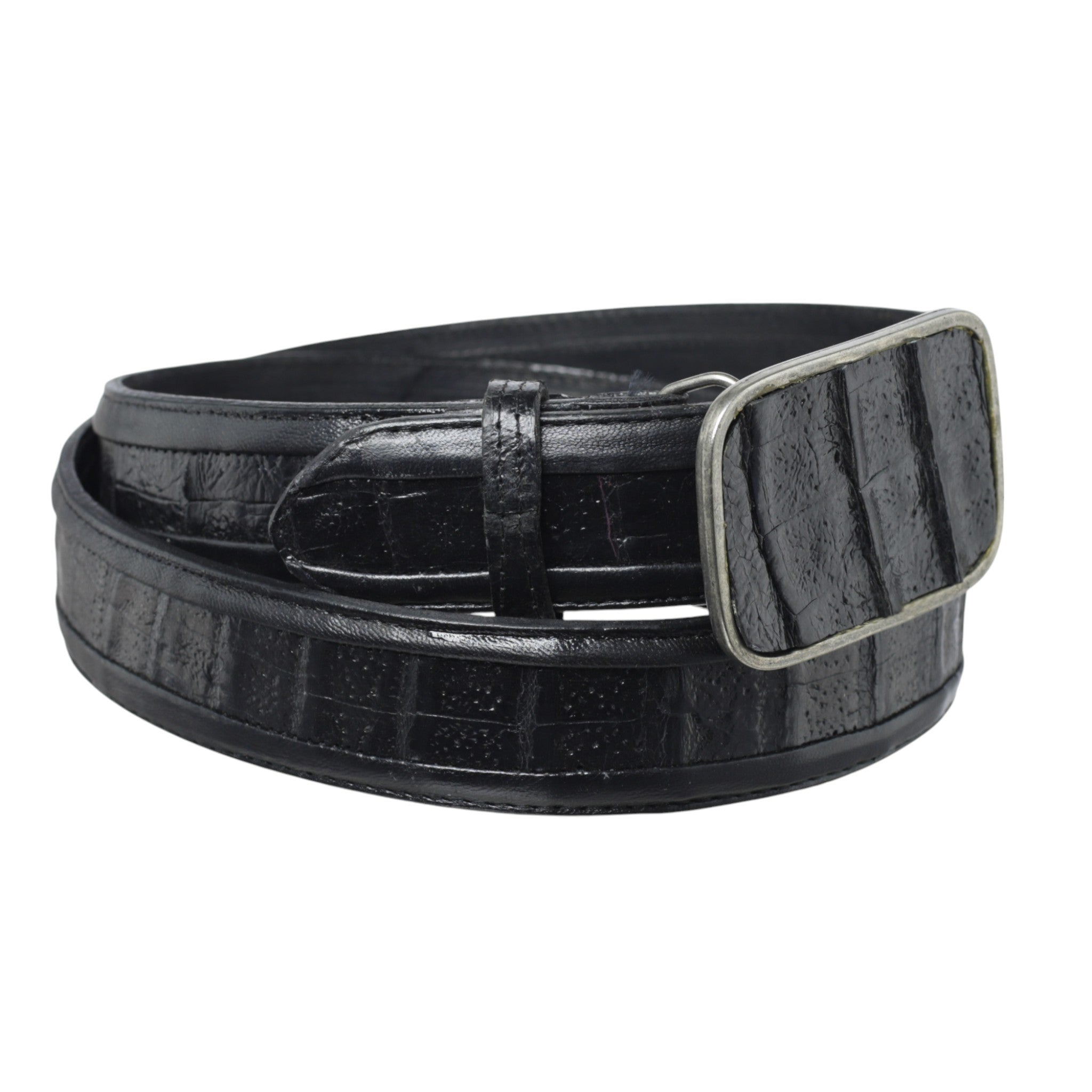 Cinturón Vaquero Vestir Original Cocodrilo con Piel