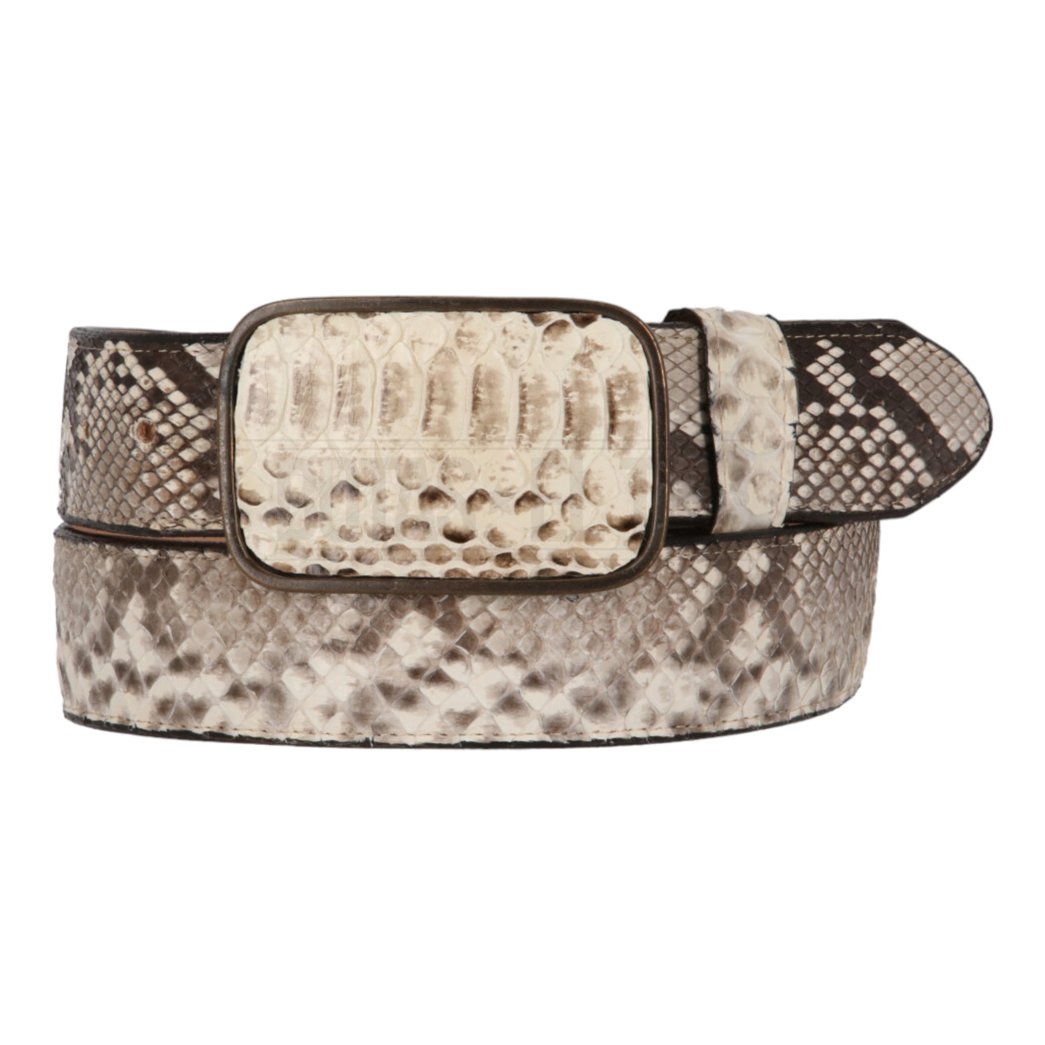 Cinto Vaquero Piel Piton Original Hebilla Tipo Cuadra