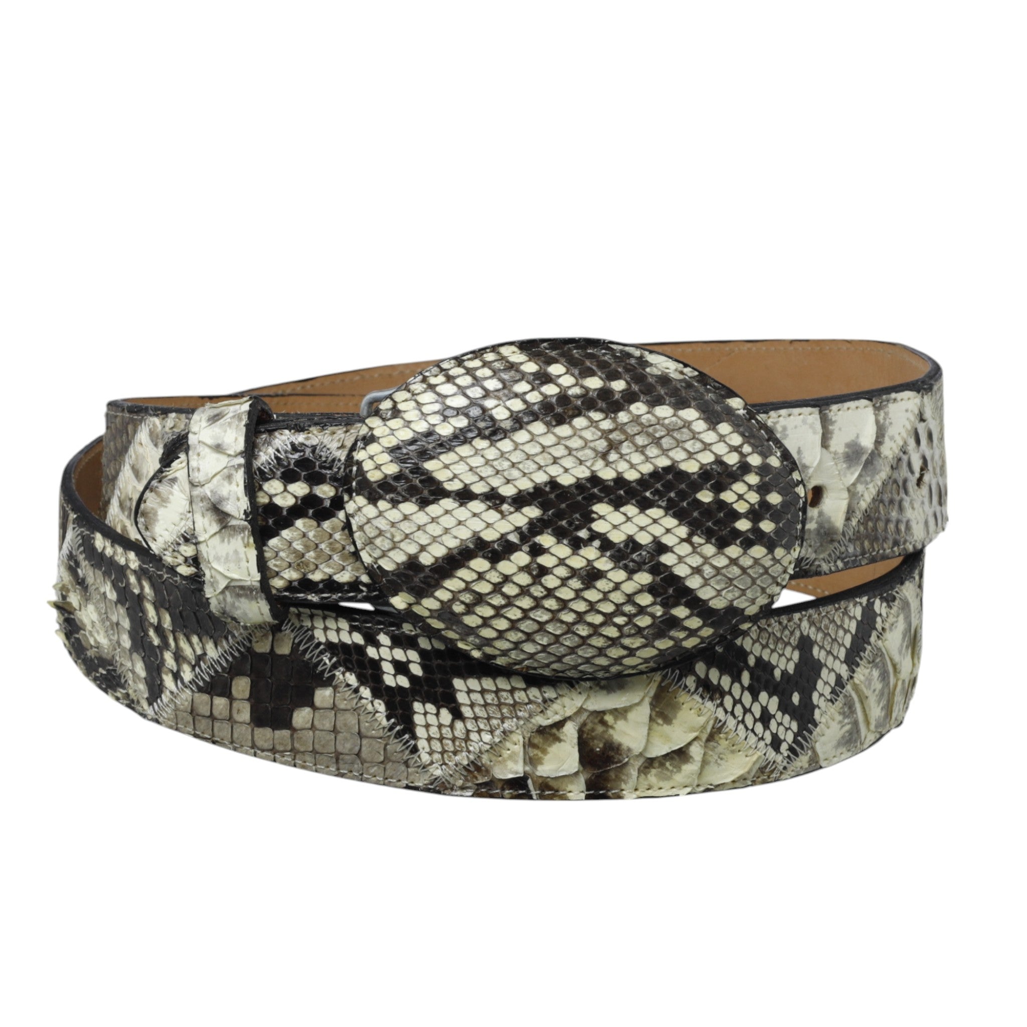 Cinturón Vaquero Original Pitón Rombos Natural