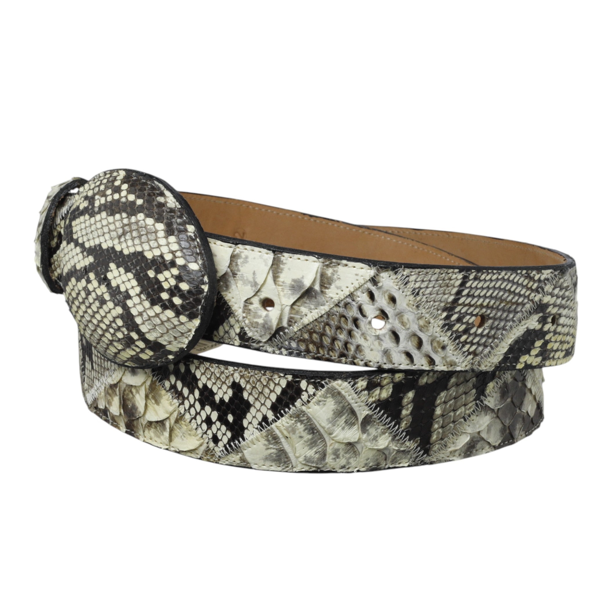 Cinturón Vaquero Original Pitón Rombos Natural