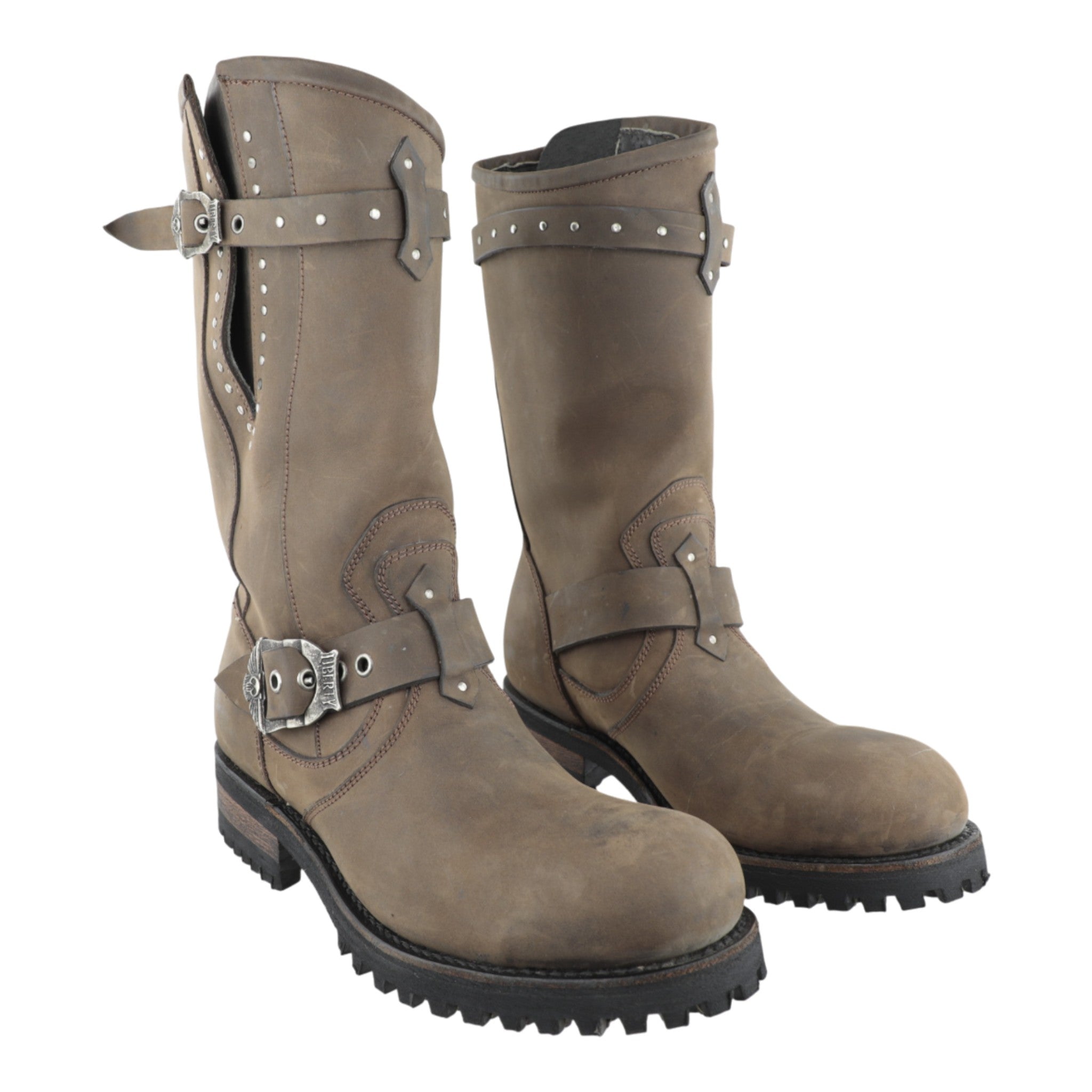 Piel genuina y costuras reforzadas en botas Liberty Chopper