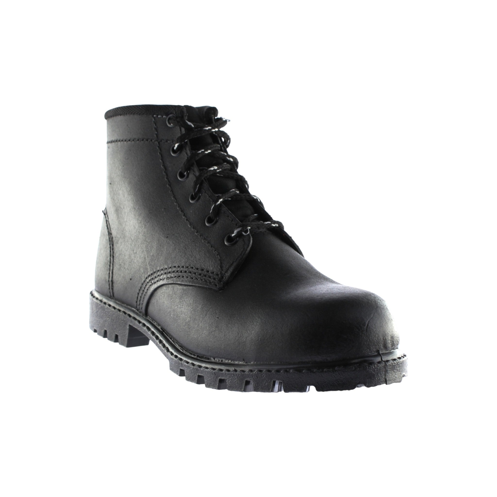 Botas de trabajo 160 piel carnaza negro con casco de acero