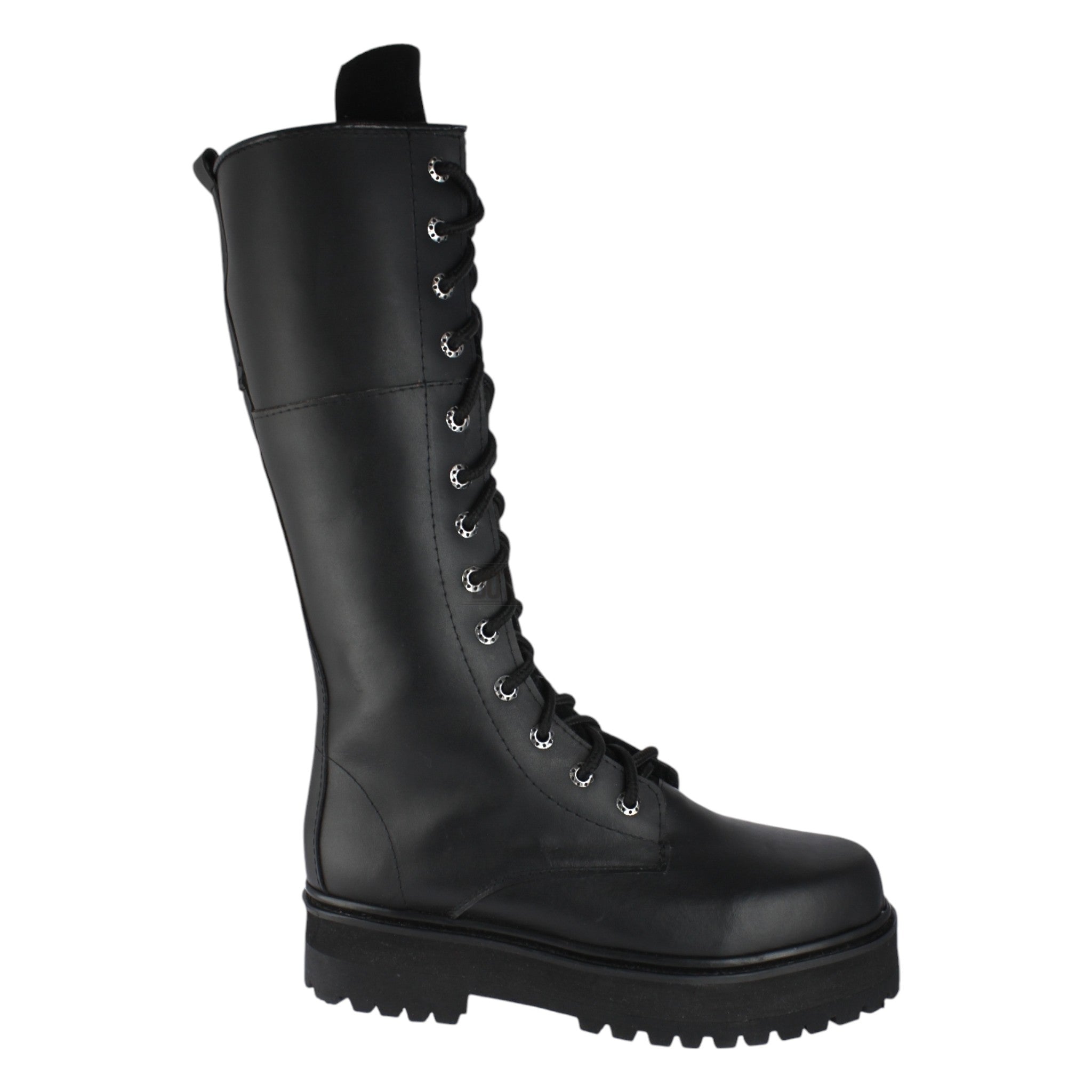 Botas dark 7041 sin latigos piel unisex 13 Ojillos