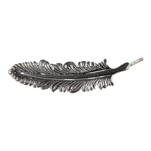 Pluma metálica oscura para sombrero vaquero decoración western resistente