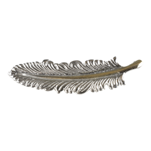 Pluma metálica plateada para sombrero vaquero detalle decorativo western