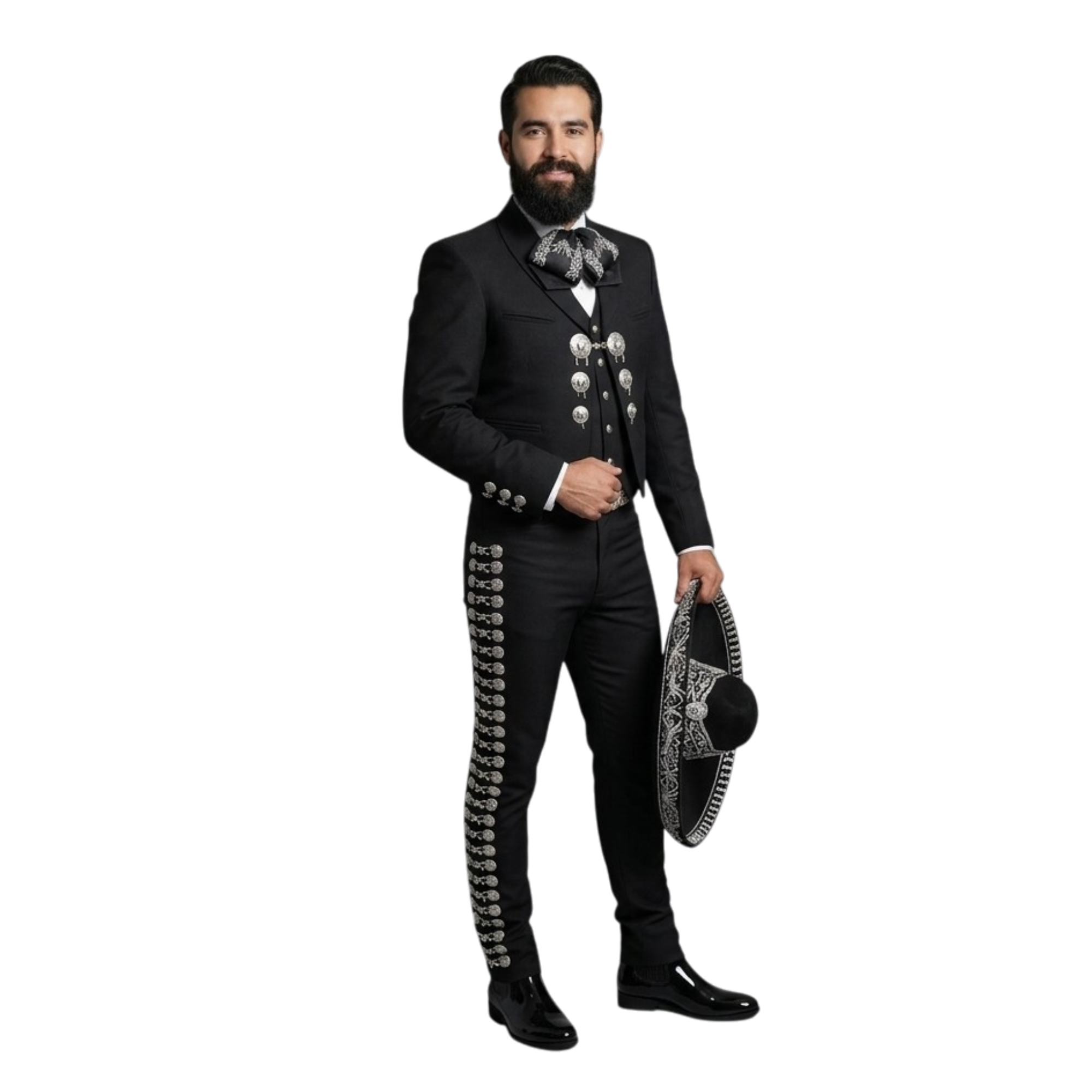 Botín charol para mariachi