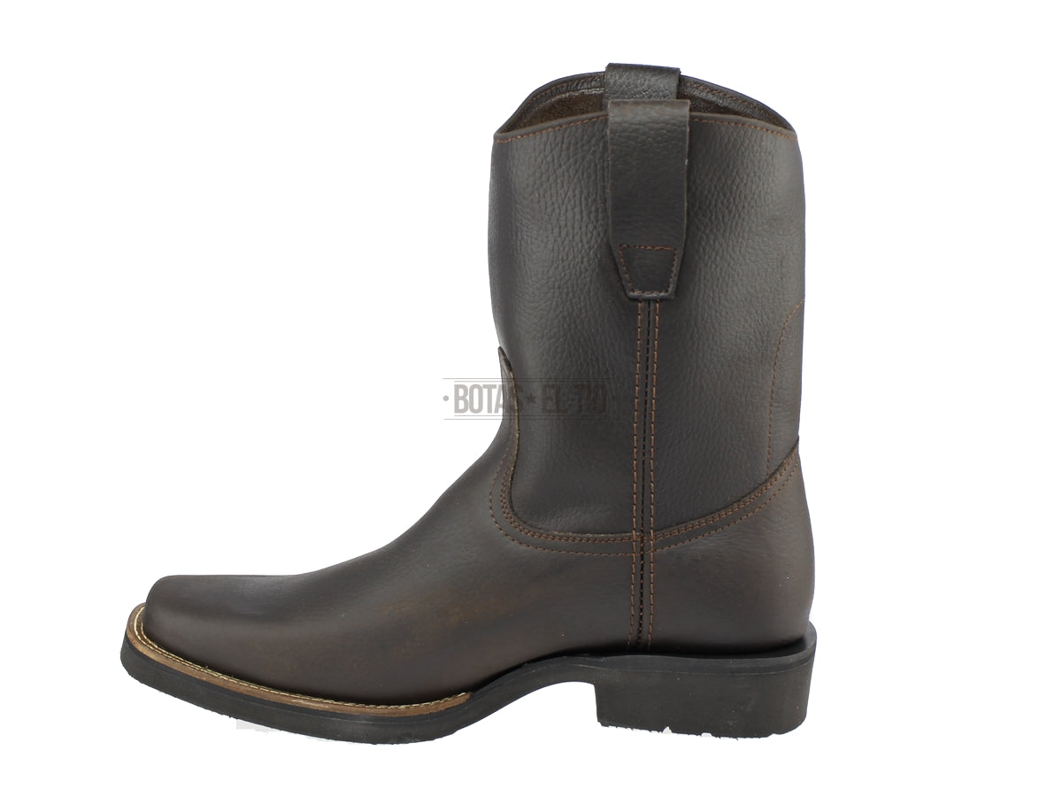 botas angus roper rodeo chata detalle costuras chocolate