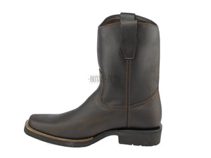 botas angus roper rodeo chata detalle costuras chocolate