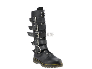 Botas dark 7041 con latigos piel suela transparente unisex