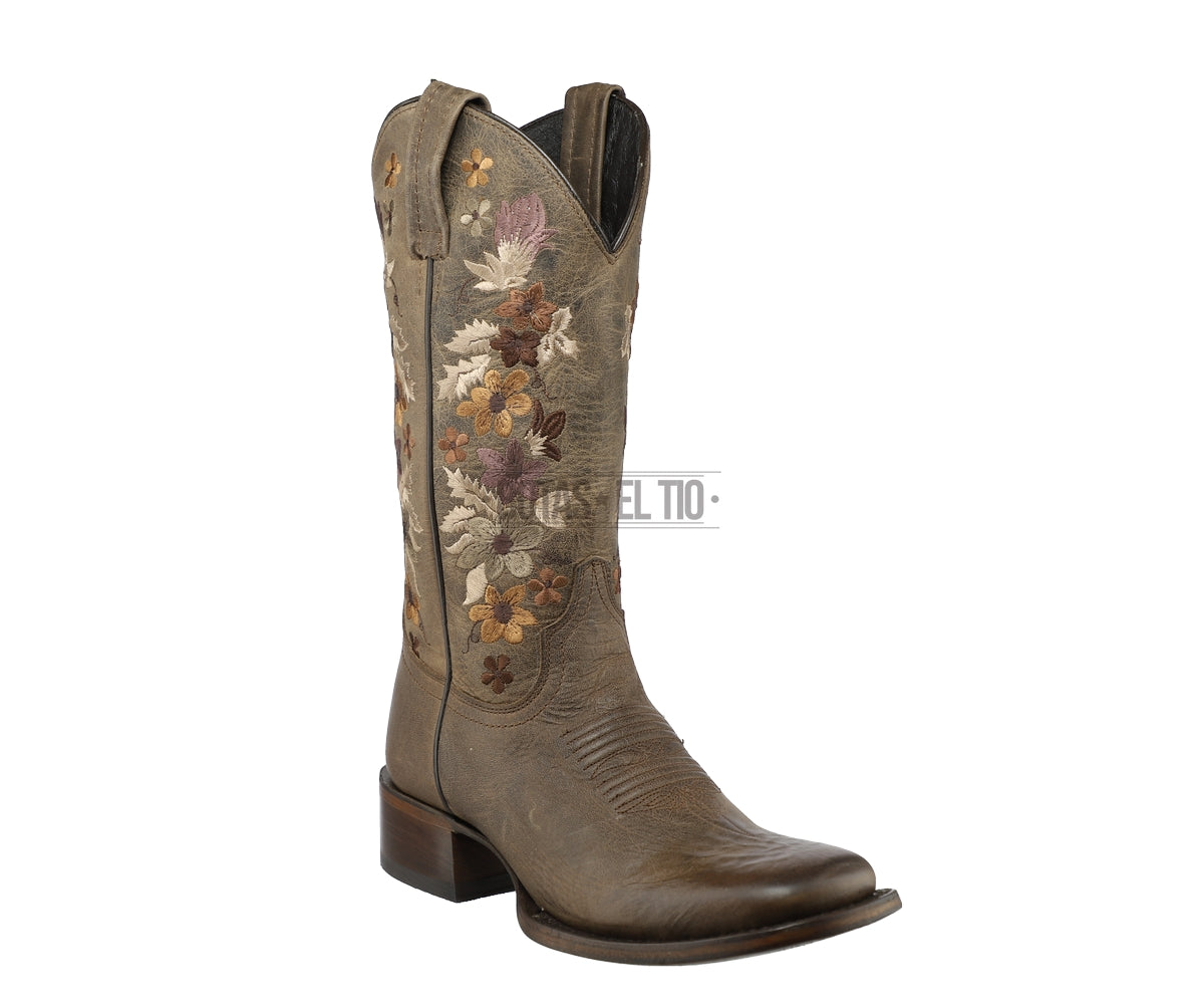 Botas Dama Bulldog America Bordado Flores Colores