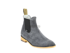Botines chelsea gamuza suela vaqueta