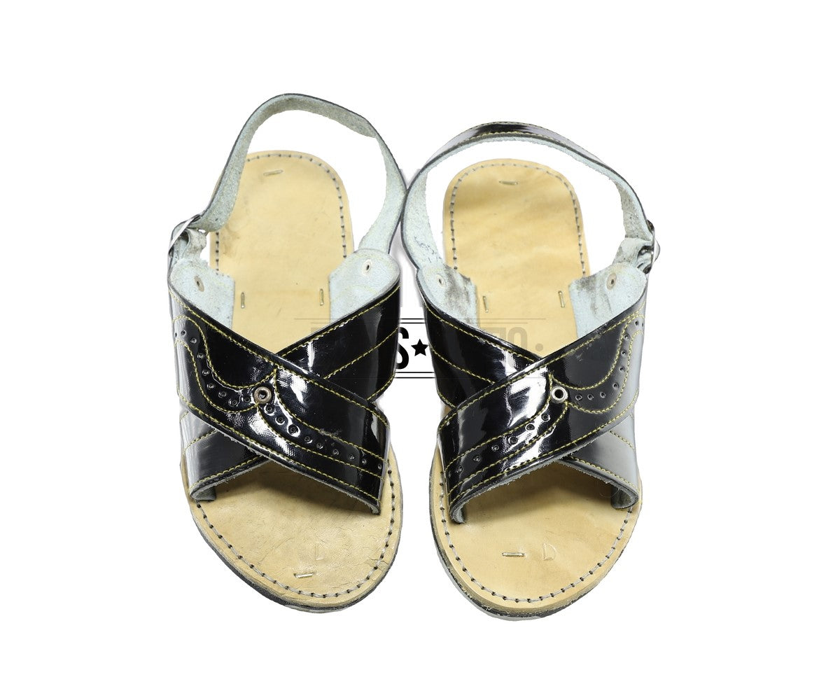 Huarache Artesanal Cruzado Charol Suela Llanta Clasicos