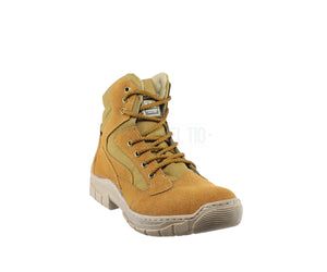 BOTAS TACTICAS CORTAS GAMUZA CON CIERRE SUELA COCIDA COYOTE