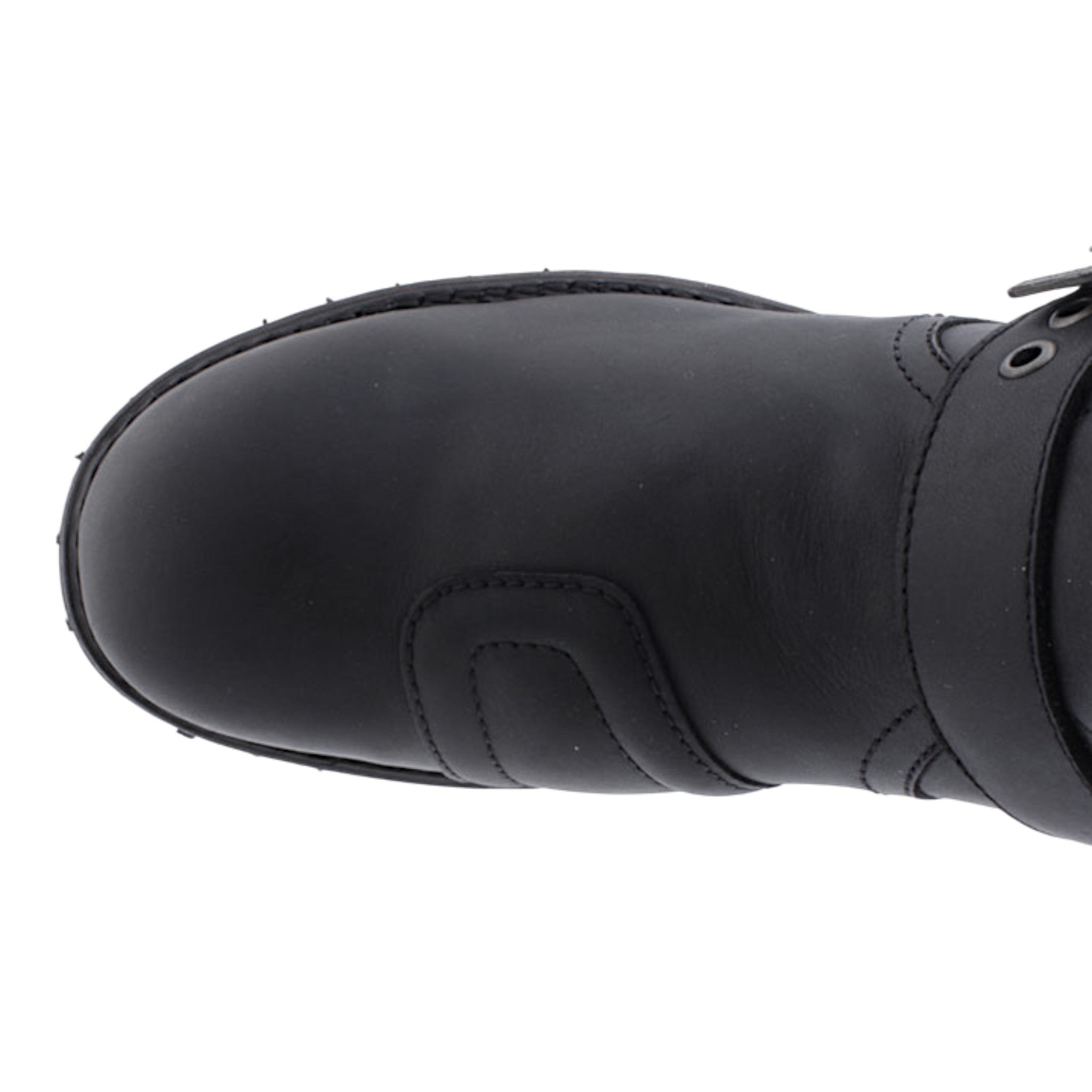 Botas biker de piel con diseño Chopper y casco de acero frontal