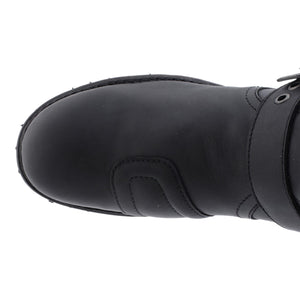 Botas biker de piel con diseño Chopper y casco de acero frontal