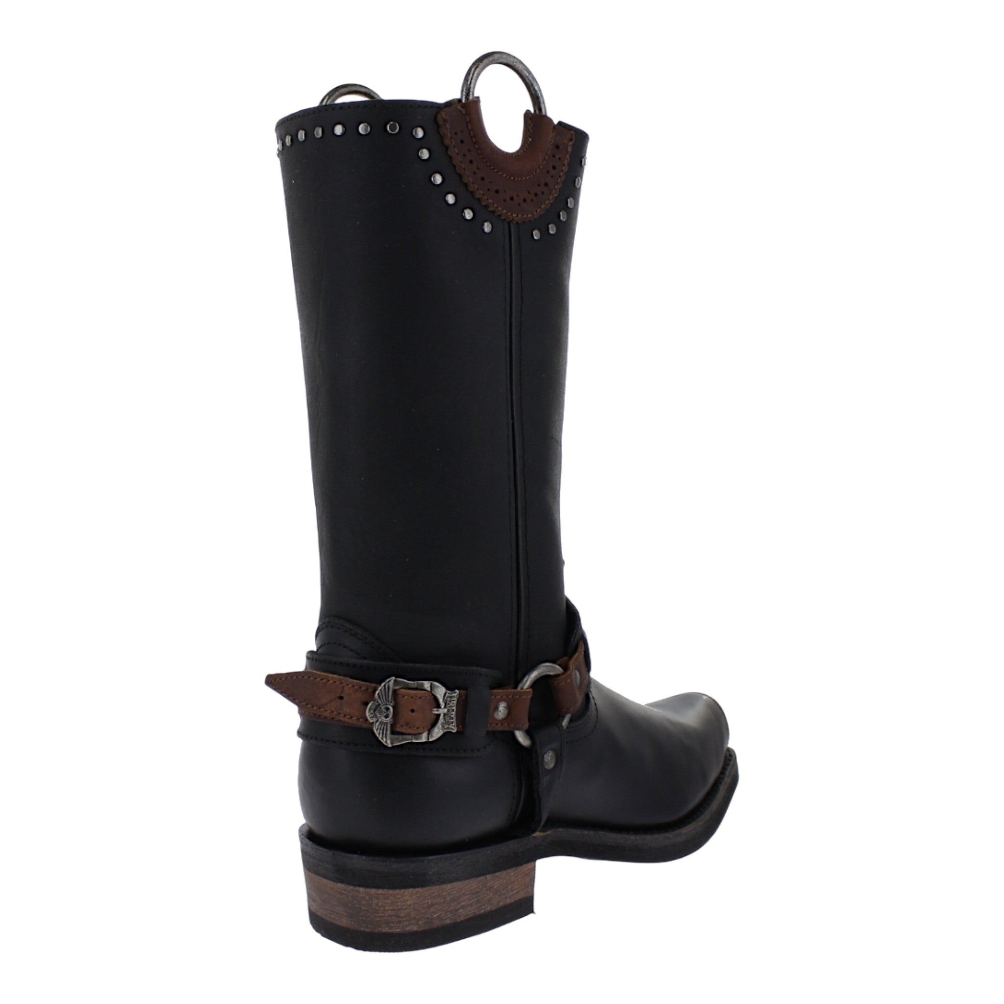 Botas Liberty moto vista trasera mostrando construcción robusta
