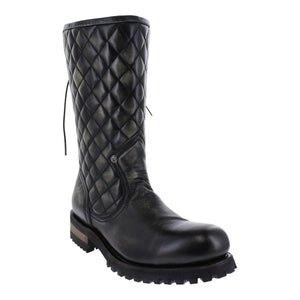 Botas de motociclista Liberty punta redonda con acabado en piel