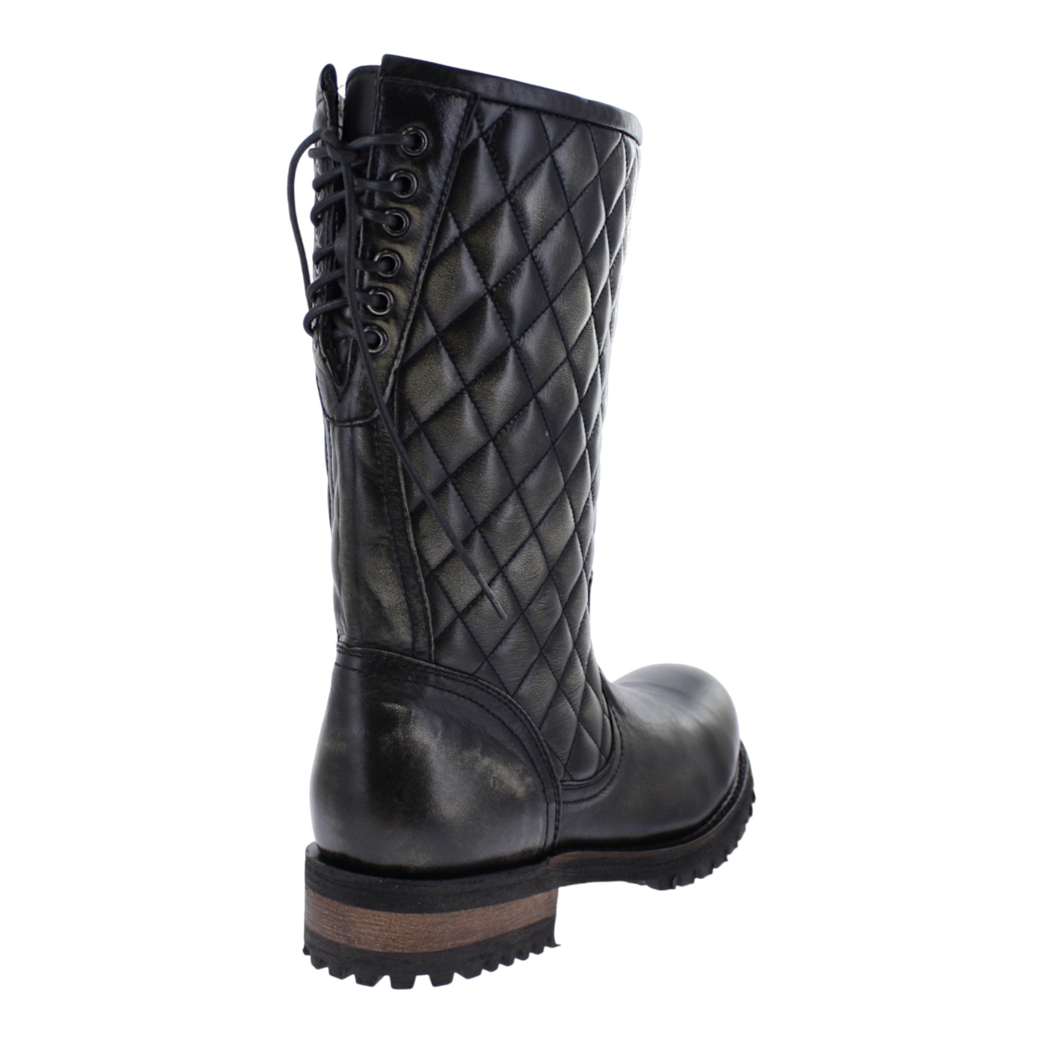 Botas motociclista Liberty detalle del tubo acolchado diseño diamante