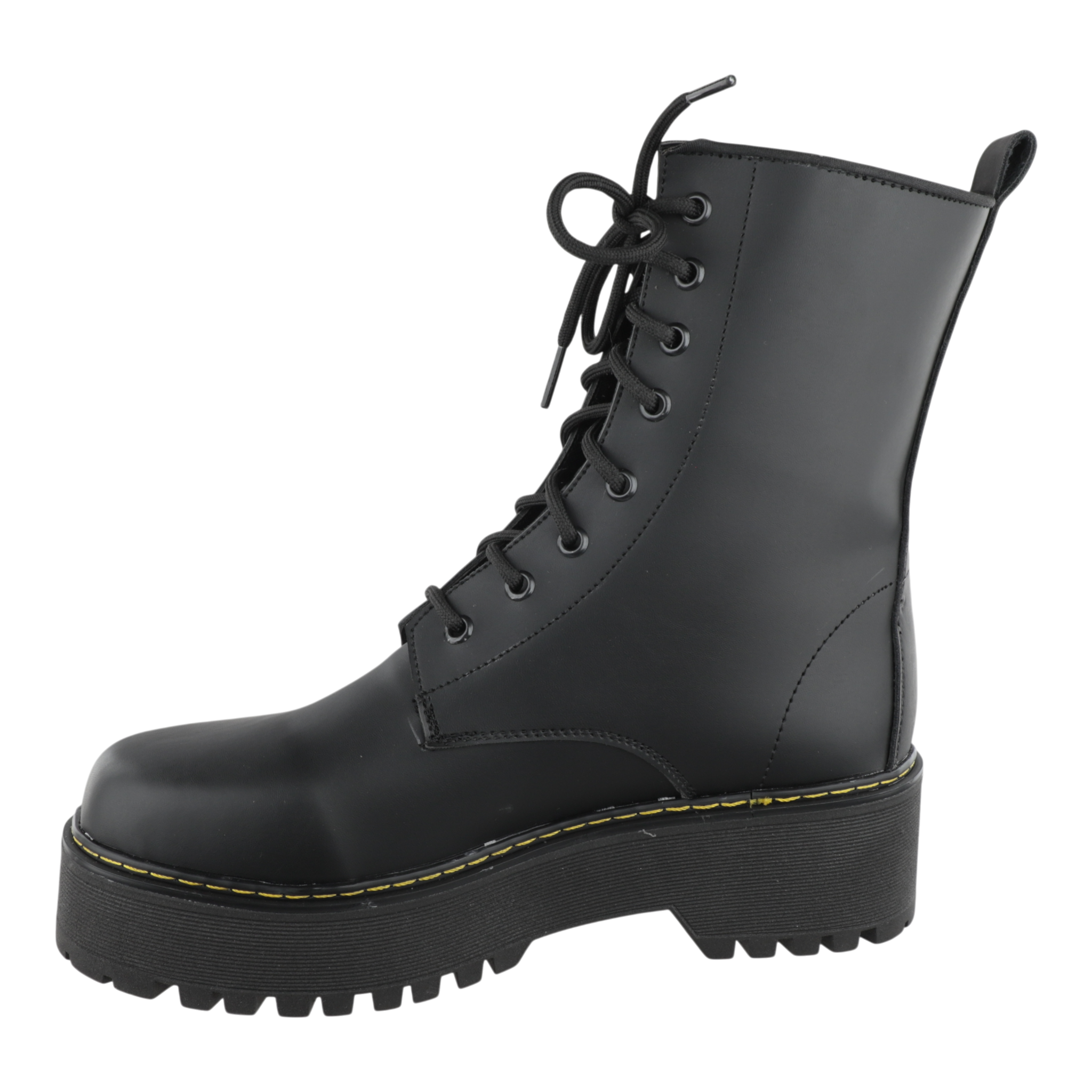 Detalle suela alta plataforma botas negras