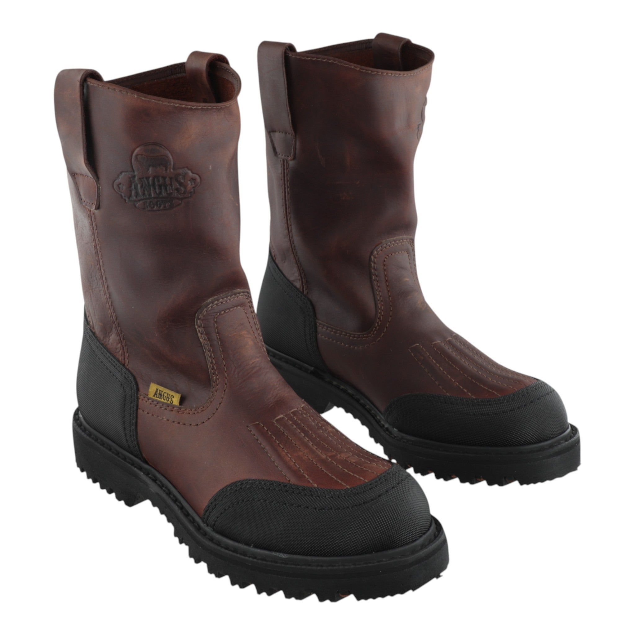 Botas de Trabajo Angus Boots 704 Crazy Vino con Kevlar y Suela Tractor