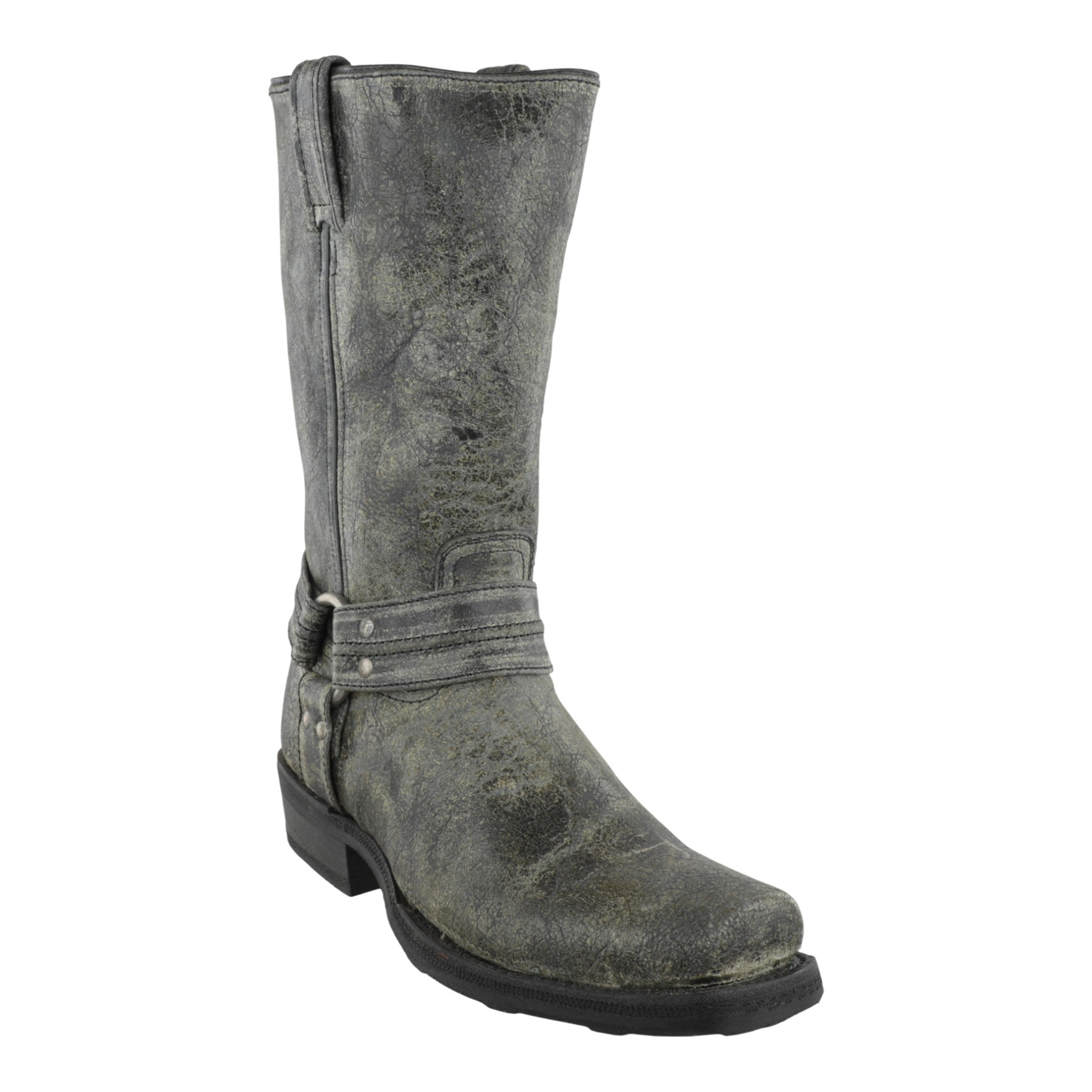 Botas Biker Motociclista Chopper Paso Negro Rústica vista frontal