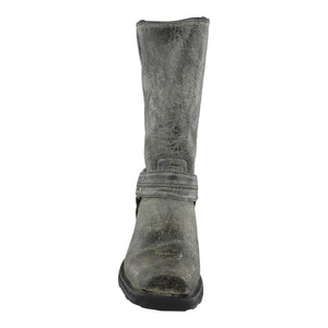 Botas Biker Motociclista Chopper Paso Negro Rústica vista frontal
