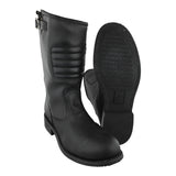 Botas de moto Caborca de piel negra con suela Carolina antiderrapante